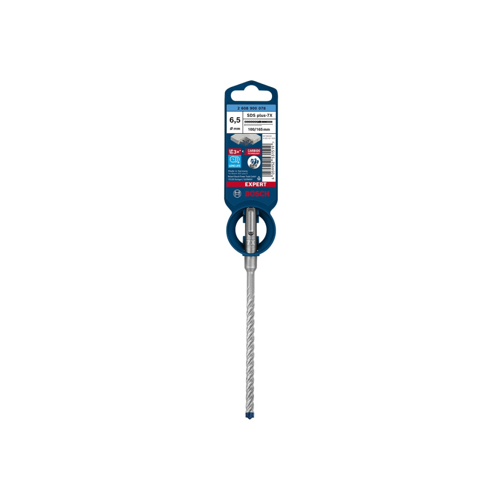 Produktbild för Bosch SDS plus-7X, Borrhammare, 6,5 mm, 165 mm, Tegel, Beton...