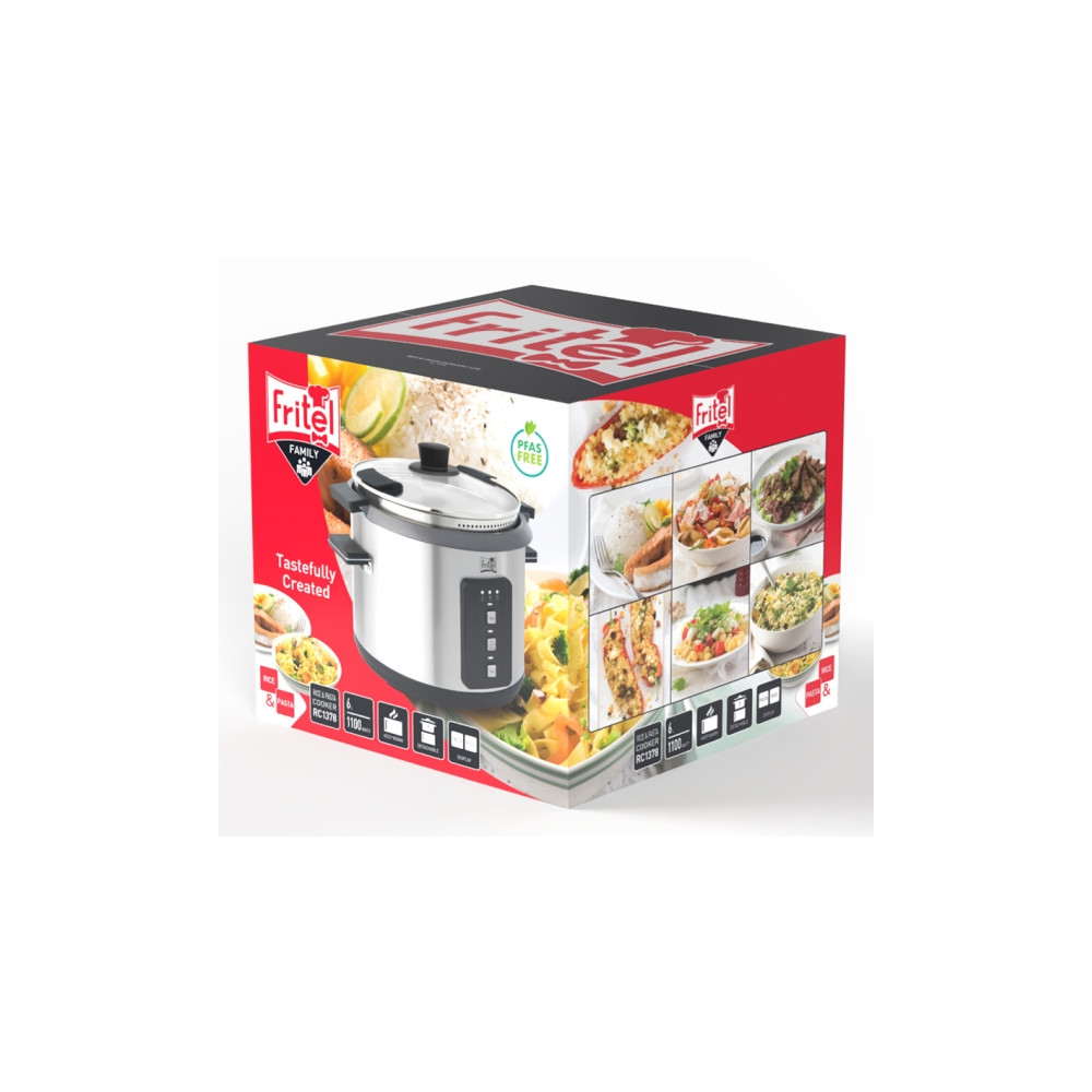 Produktbild för Fritel RC 1378, Svart, Rostfritt stål, 6 l, Knappar, Rostfri...