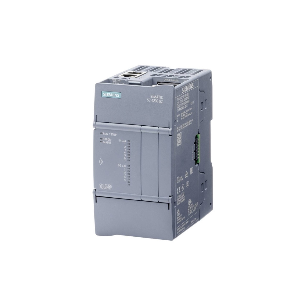 Produktbild för Siemens SIMATIC 6ES7212-1AG50-0XB0S7-1200 G2 CPU 1212C DC/DC...