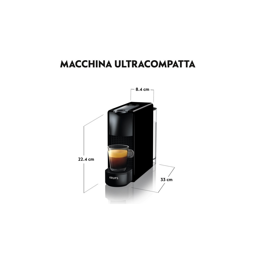 Produktbild för Krups Nespresso Essenza Mini XN1108 - kaffemaskin - 19 bar - svart