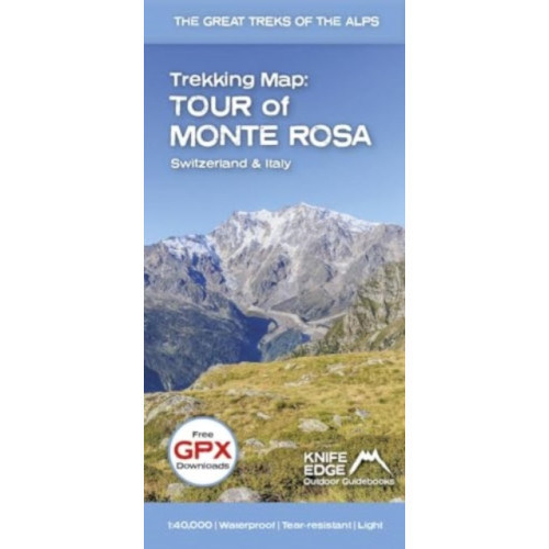 Knife Edge Outdoor Limited Tour of Monte Rosa Trekking Map