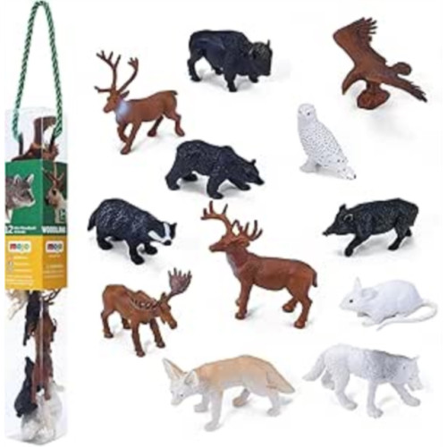 MOJO FUN LTD Wildlife Woodland 12pc Assorted Animals