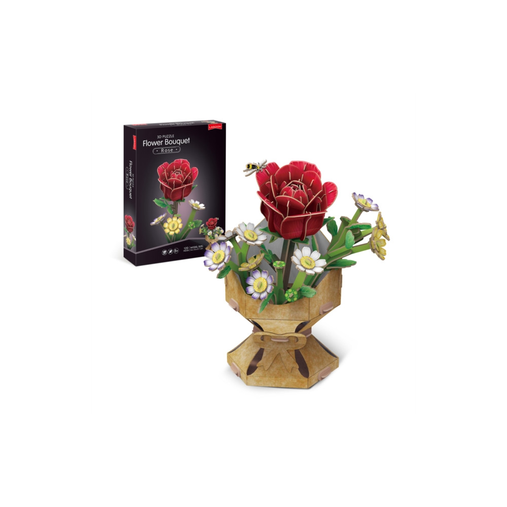 Produktbild för Rose Flower Bouquet 3D Puzzle