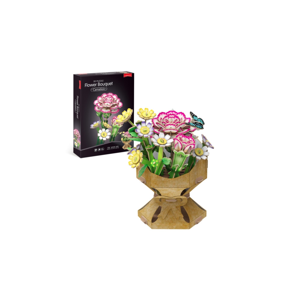 Produktbild för Carnation Flower Bouquet 3D Puzzle
