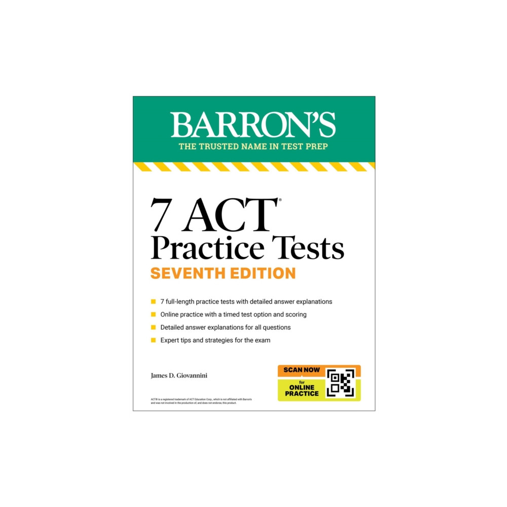 Produktbild för 7 ACT Practice Tests, Seventh Edition + Online Practice (2026) (häftad, eng)