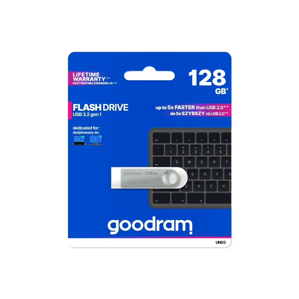 Produktbild för GOODRAM UNO3 - USB flash-enhet - 128 GB