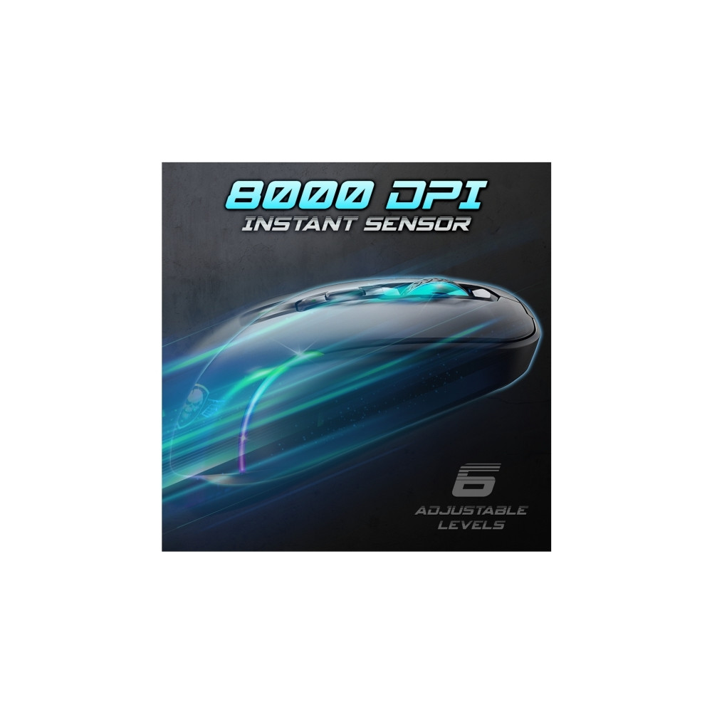 Produktbild för Spirit of Gamer S-EM50BK, högerhand, optisk, RF Wireless + B...