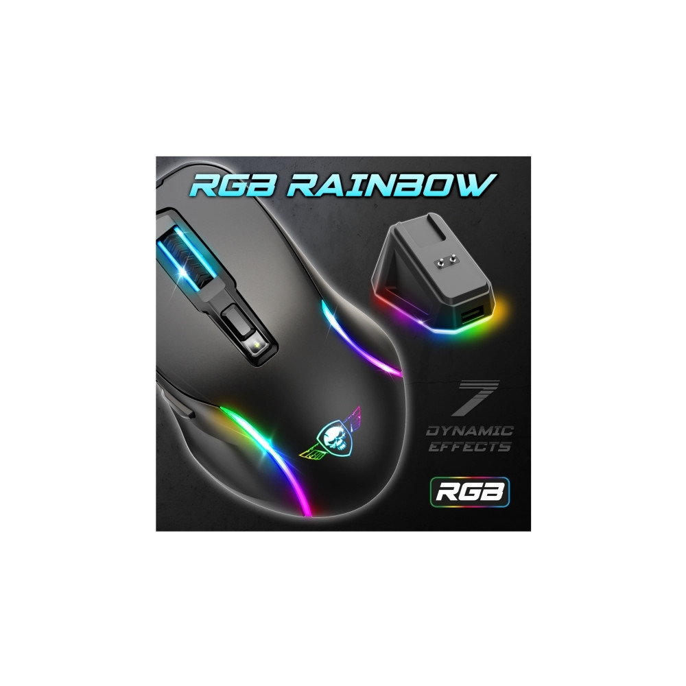 Produktbild för Spirit of Gamer S-EM50BK, högerhand, optisk, RF Wireless + B...