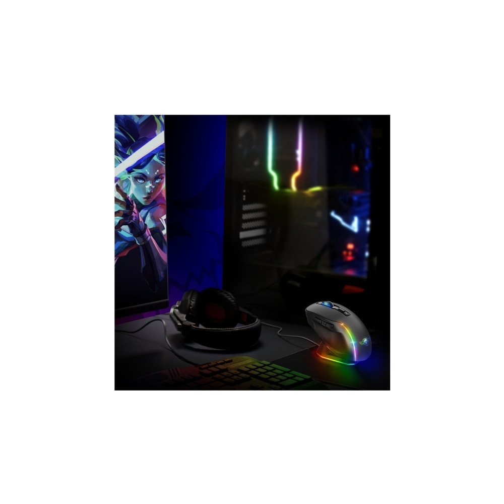 Produktbild för Spirit of Gamer S-EM50BK, högerhand, optisk, RF Wireless + B...