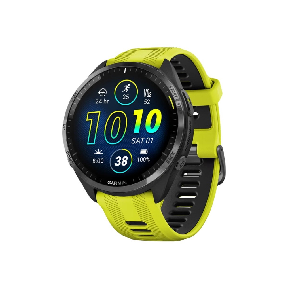 Produktbild för Garmin Forerunner 965 - svart - smart klocka med band - amp yellow/black - 32 GB