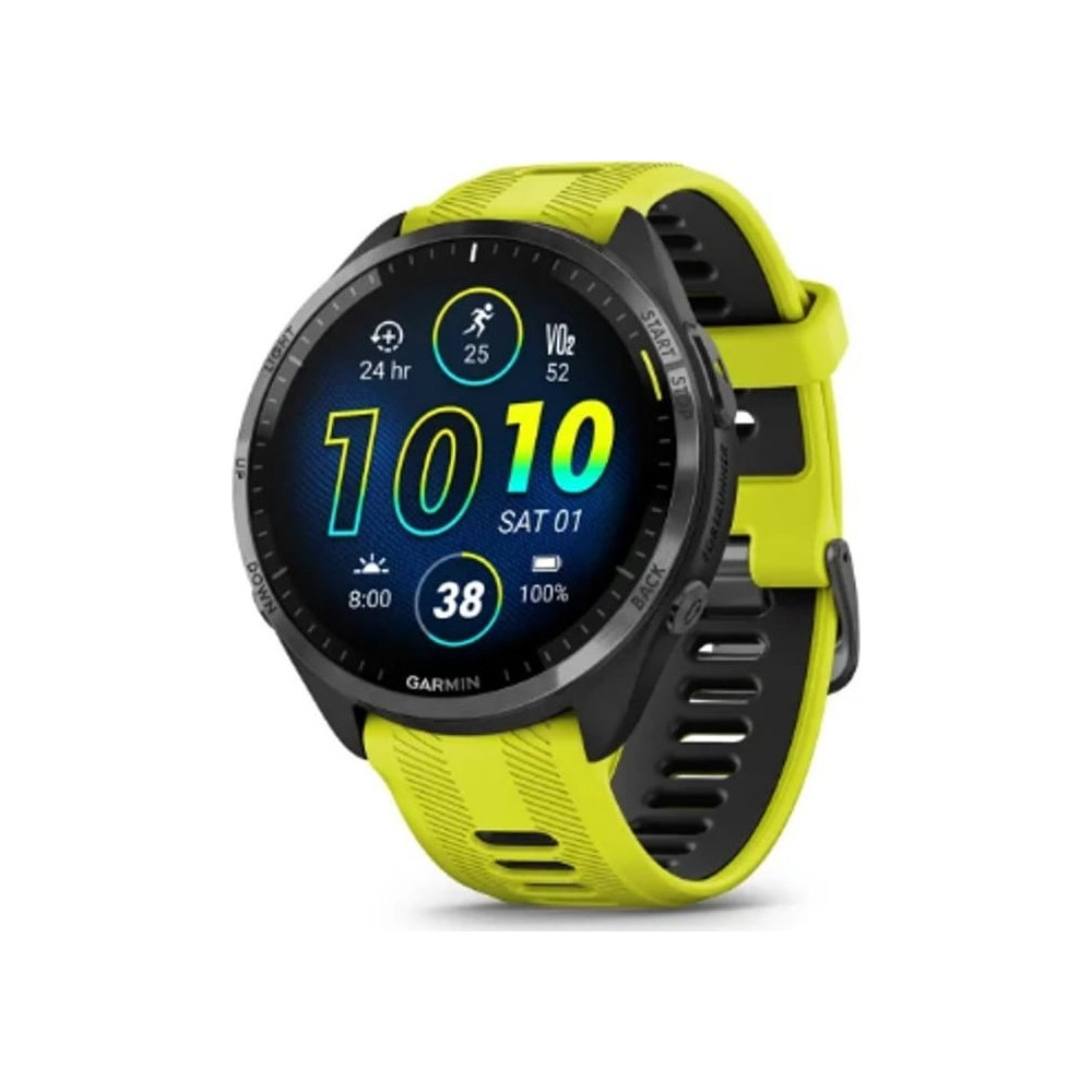 Produktbild för Garmin Forerunner 965 - svart - smart klocka med band - amp yellow/black - 32 GB