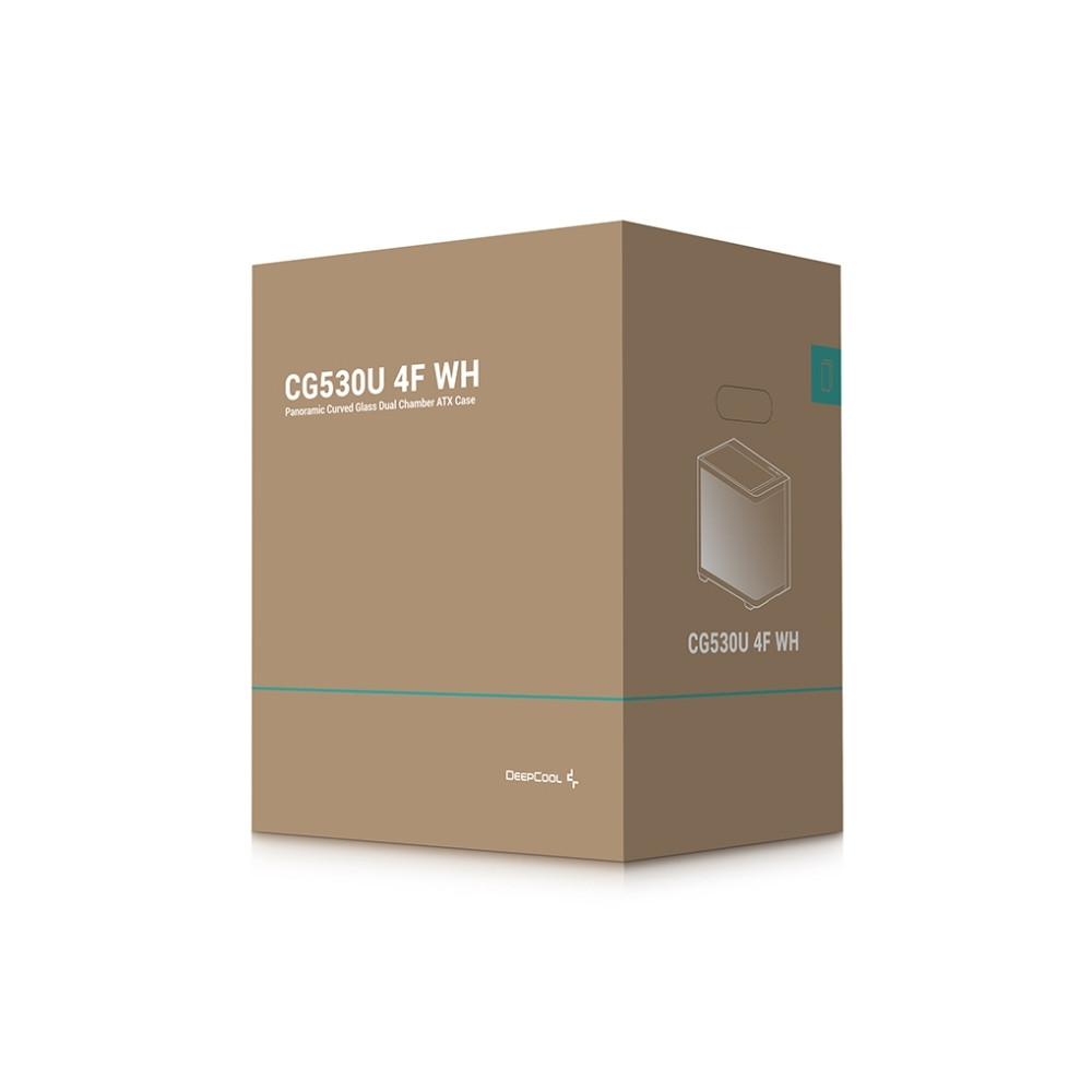 Produktbild för DeepCool CG530U 4F, Torn, PC, Vit, ATX, ITX, micro ATX, Akry...