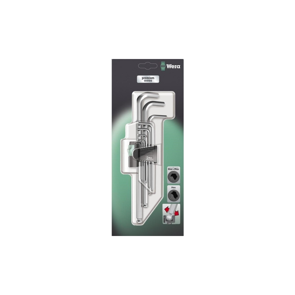 Produktbild för Wera 05073391001, Insexnycklar med L-handtag, set, Metrisk,...