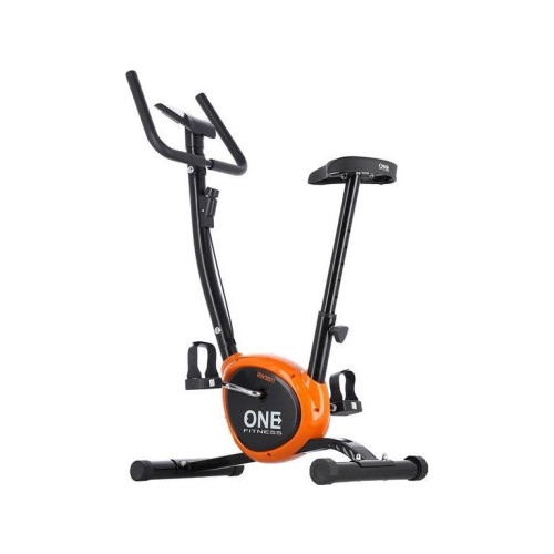 ONE FITNESS One Fitness RW3011 mekanisk stationär cykel svart och orange