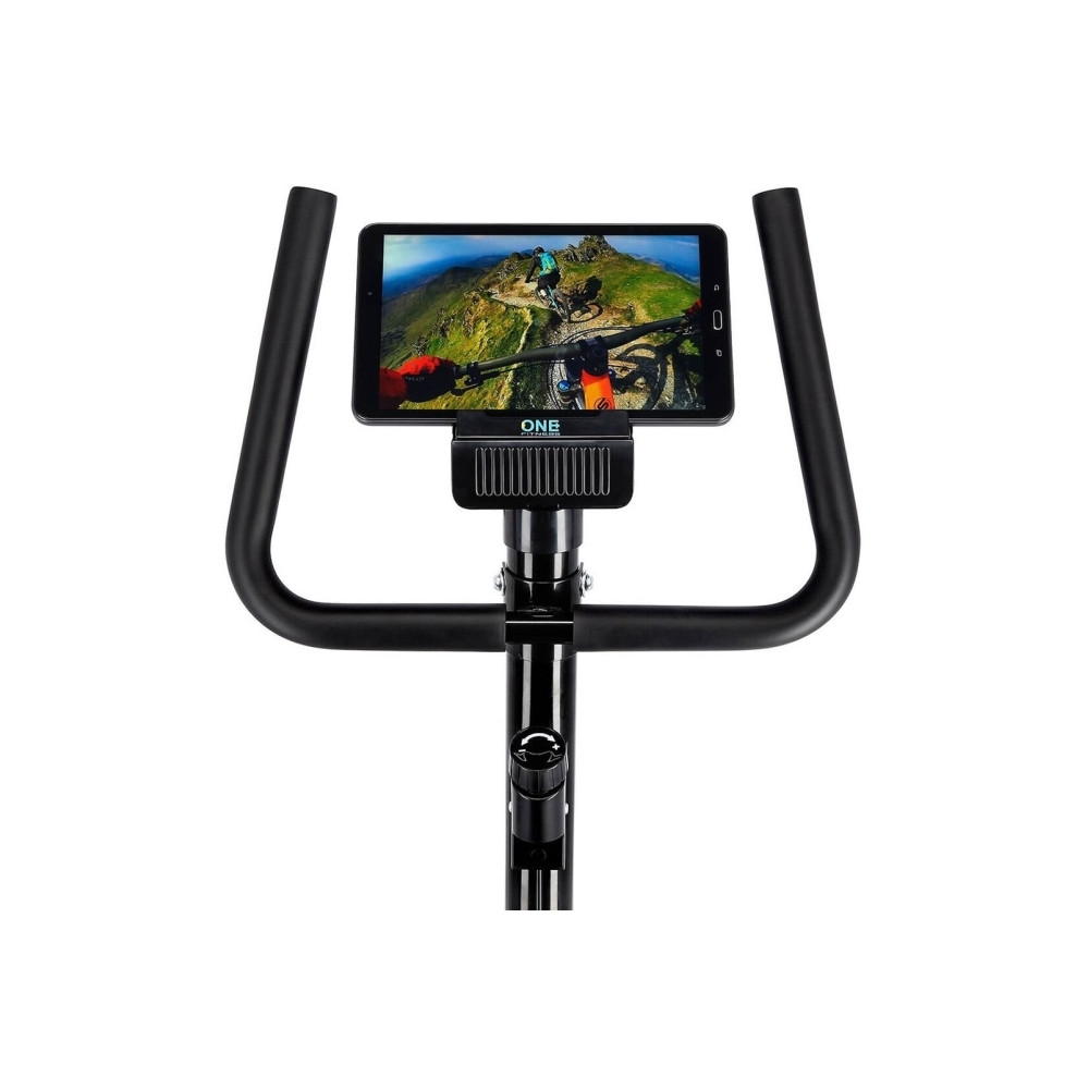 Produktbild för One Fitness RW3011 mekanisk stationär cykel svart och orange