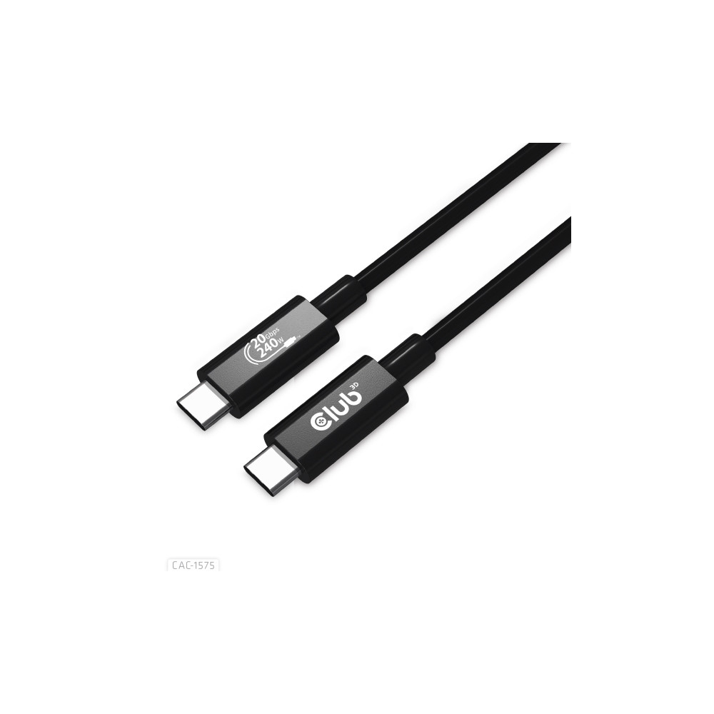 Produktbild för Club 3D - USB typ C-kabel - USB-C till USB-C - 2 m
