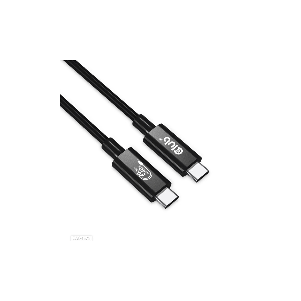 Produktbild för Club 3D - USB typ C-kabel - USB-C till USB-C - 2 m