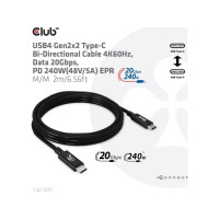 Produktbild för Club 3D - USB typ C-kabel - USB-C till USB-C - 2 m