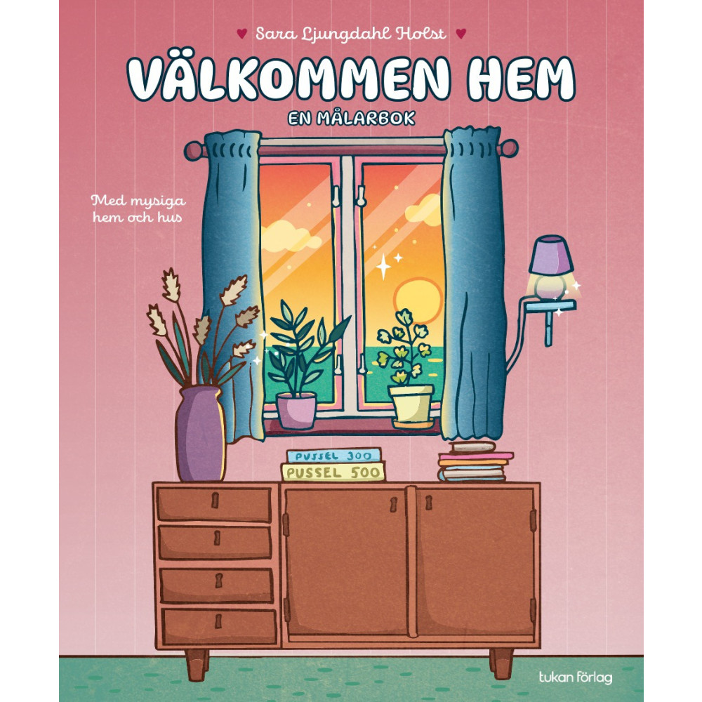 Produktbild för Välkommen hem : En målarbok med mysiga hem och hus (häftad)