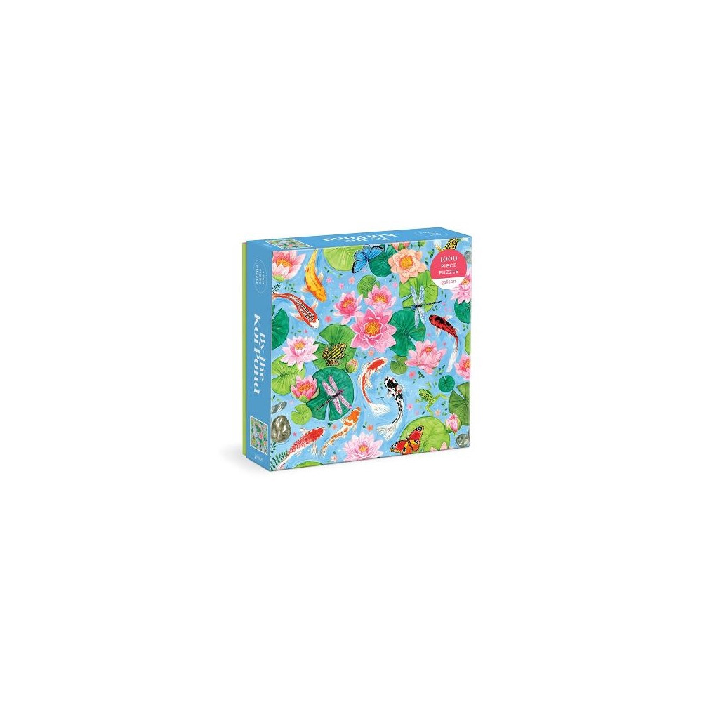 Produktbild för By The Koi Pond 1000 Piece Puzzle in Square Box (bok, eng)