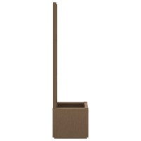 Produktbild för Trädgårdsplanterare med trellis Brun 36 x 36 x 140 cm PP
