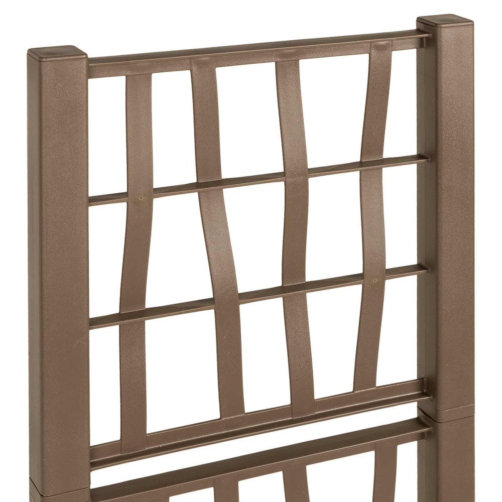 Produktbild för Trädgårdsplanterare med trellis Brun 36 x 36 x 140 cm PP