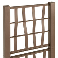Produktbild för Trädgårdsplanterare med trellis Brun 36 x 36 x 140 cm PP