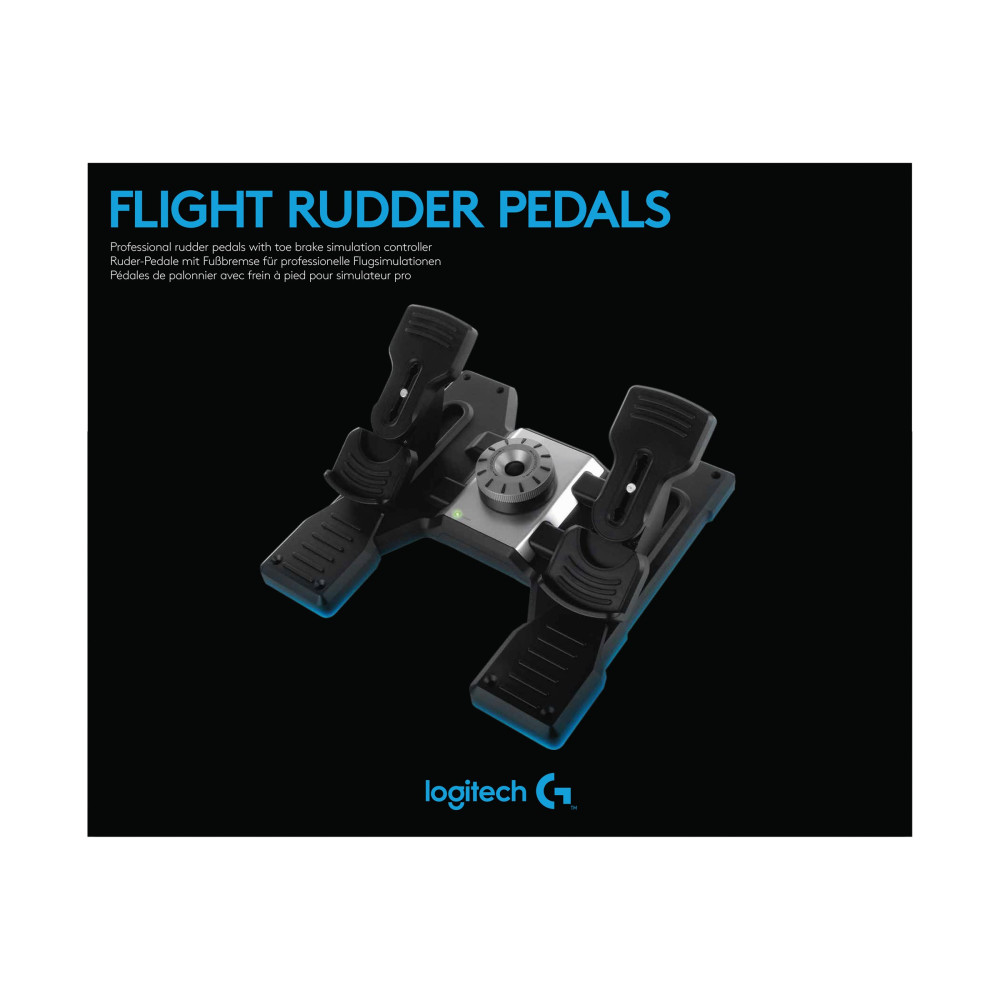 Produktbild för Logitech Flight Rudder Pedals - pedaler - kabelansluten