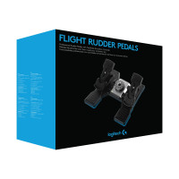 Produktbild för Logitech Flight Rudder Pedals - pedaler - kabelansluten