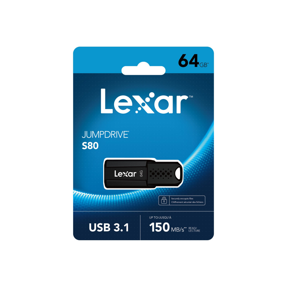 Produktbild för Lexar JumpDrive S80 - USB flash-enhet - 64 GB