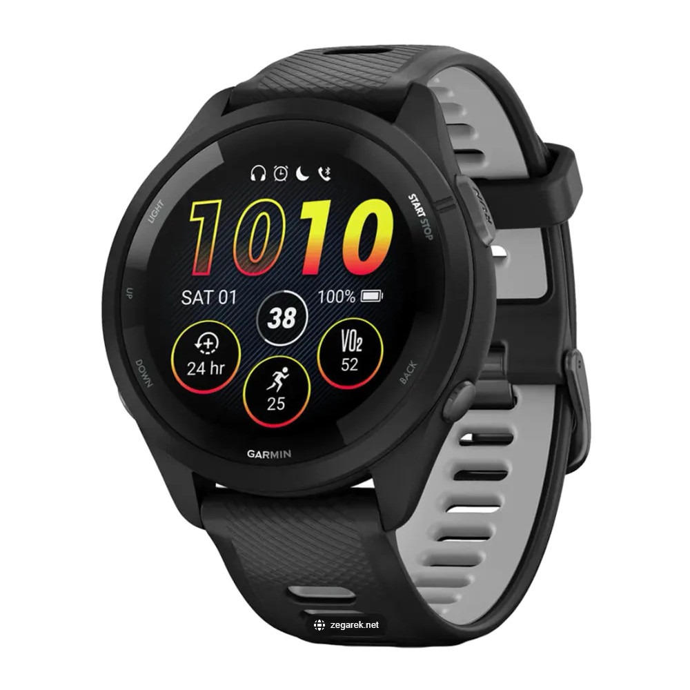 Produktbild för Garmin Forerunner 265 Smartwatch, svart bezel och hölje med...