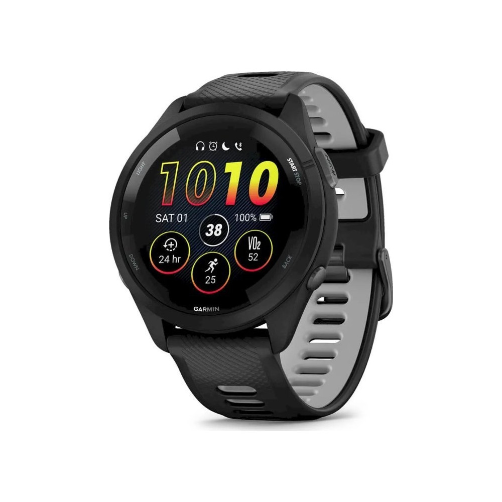 Produktbild för Garmin Forerunner 265 Smartwatch, svart bezel och hölje med...