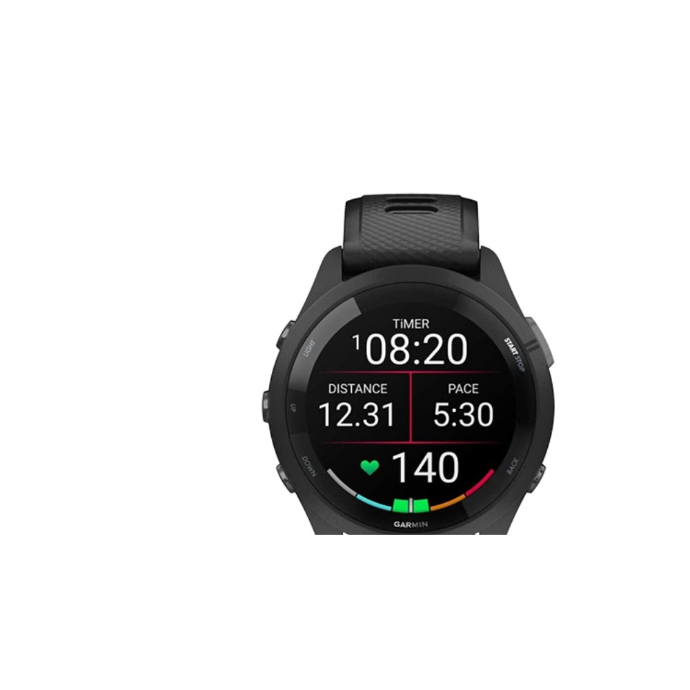 Produktbild för Garmin Forerunner 265 Smartwatch, svart bezel och hölje med...