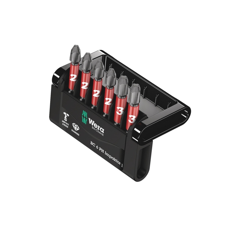Produktbild för Wera Bit-Check 6 PH Impaktor 1