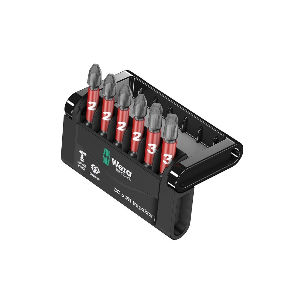 Produktbild för Wera Bit-Check 6 PH Impaktor 1