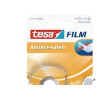 Produktbild för Tesafilm - dispenser med dubbelsidig tejp - 12 mm x 7.5 m - genomskinlig tejp
