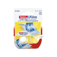 Produktbild för Tesafilm - dispenser med dubbelsidig tejp - 12 mm x 7.5 m - genomskinlig tejp