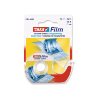 Produktbild för Tesafilm - dispenser med dubbelsidig tejp - 12 mm x 7.5 m - genomskinlig tejp
