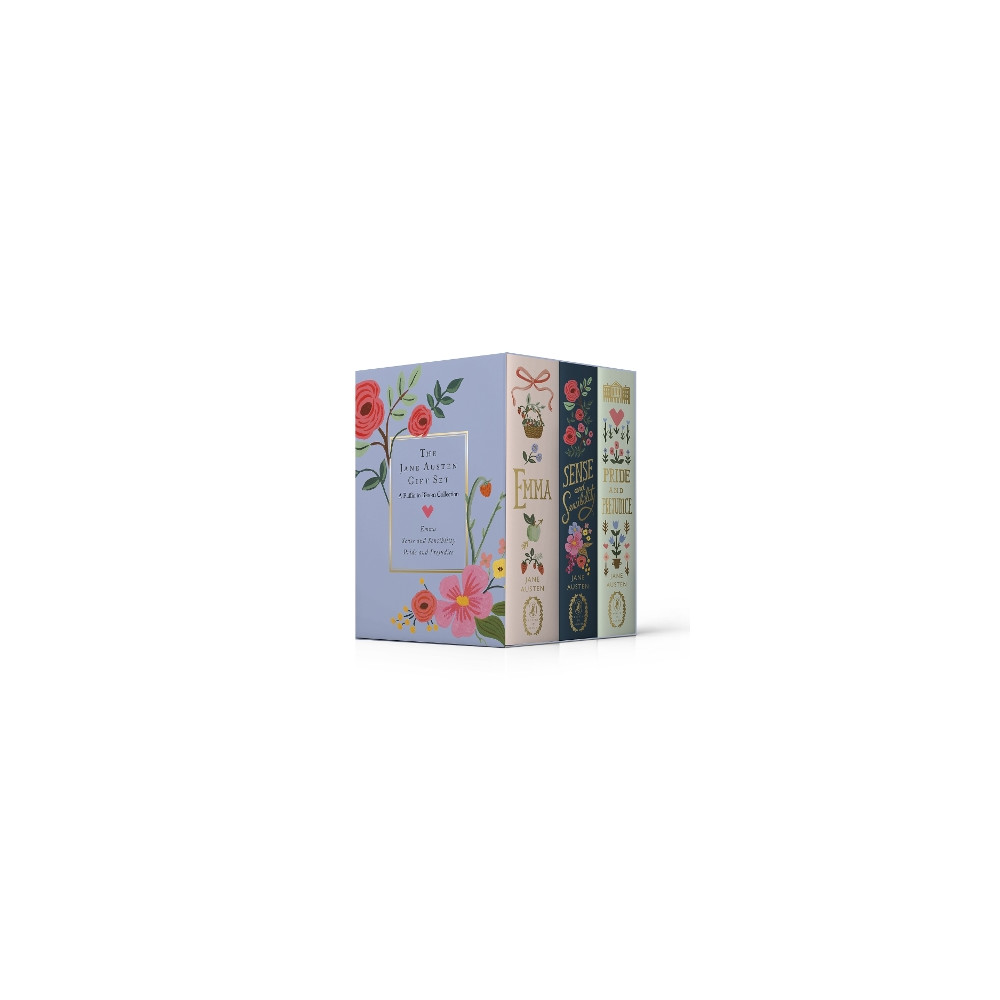 Produktbild för The Jane Austen Gift Set: A Puffin in Bloom 3-Book Collection: Pride and Prejudice, Emma, and Sense and Sensibility (inbunden, eng)