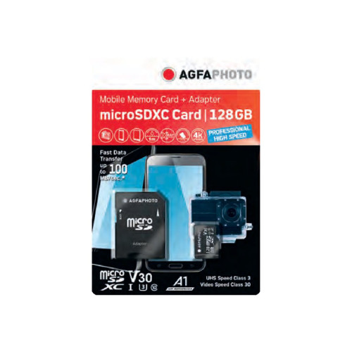 AGFAPHOTO AgfaPhoto - flash-minneskort - 128 GB - mikroSDXC UHS-I