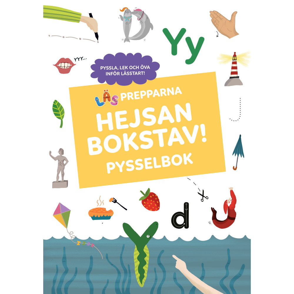 Produktbild för Hejsan bokstav! Pysselbok (häftad)