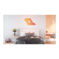 Produktbild för Nanoleaf Shapes Smarter Kit - trådlös belysningsuppsättning - LED x 9 - 1.7 W - 16 miljoner färger - 1200-6500 K - triangel