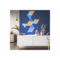 Produktbild för Nanoleaf Shapes Smarter Kit - trådlös belysningsuppsättning - LED x 9 - 1.7 W - 16 miljoner färger - 1200-6500 K - triangel