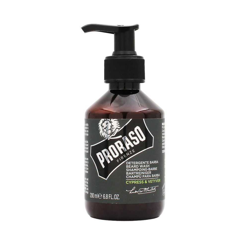 Produktbild för PRORASO Cypress & Vetyver Beard Wash 200ml