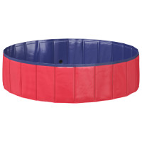 Produktbild för Barn Sim Pool Röd och blå Ø 120 x 30 cm