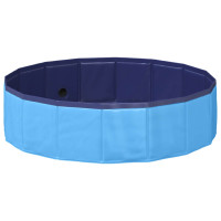 Produktbild för Barn Sim Pool Blå Ø 80 x 20 cm Tjock PVC och Konstruerat Trä