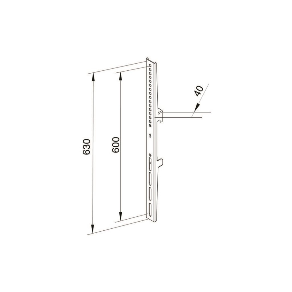 Produktbild för Multibrackets M Pro 600mm monteringskomponent - svart