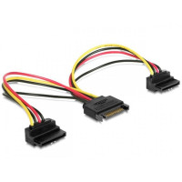 Produktbild för Gembird CC-SATAM2F-02 - strömdelare - SATA-ström till SATA-ström - 15 cm