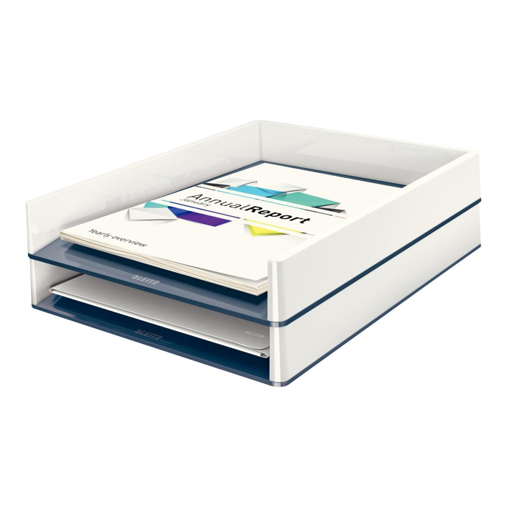 Produktbild för Leitz WOW Dual Colour - brevfack - för Letter, A4, C4, Folio - vit