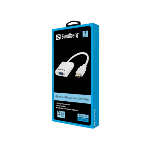 Sandberg Sandberg HDMI to VGA+Audio Converter - videokonverterare